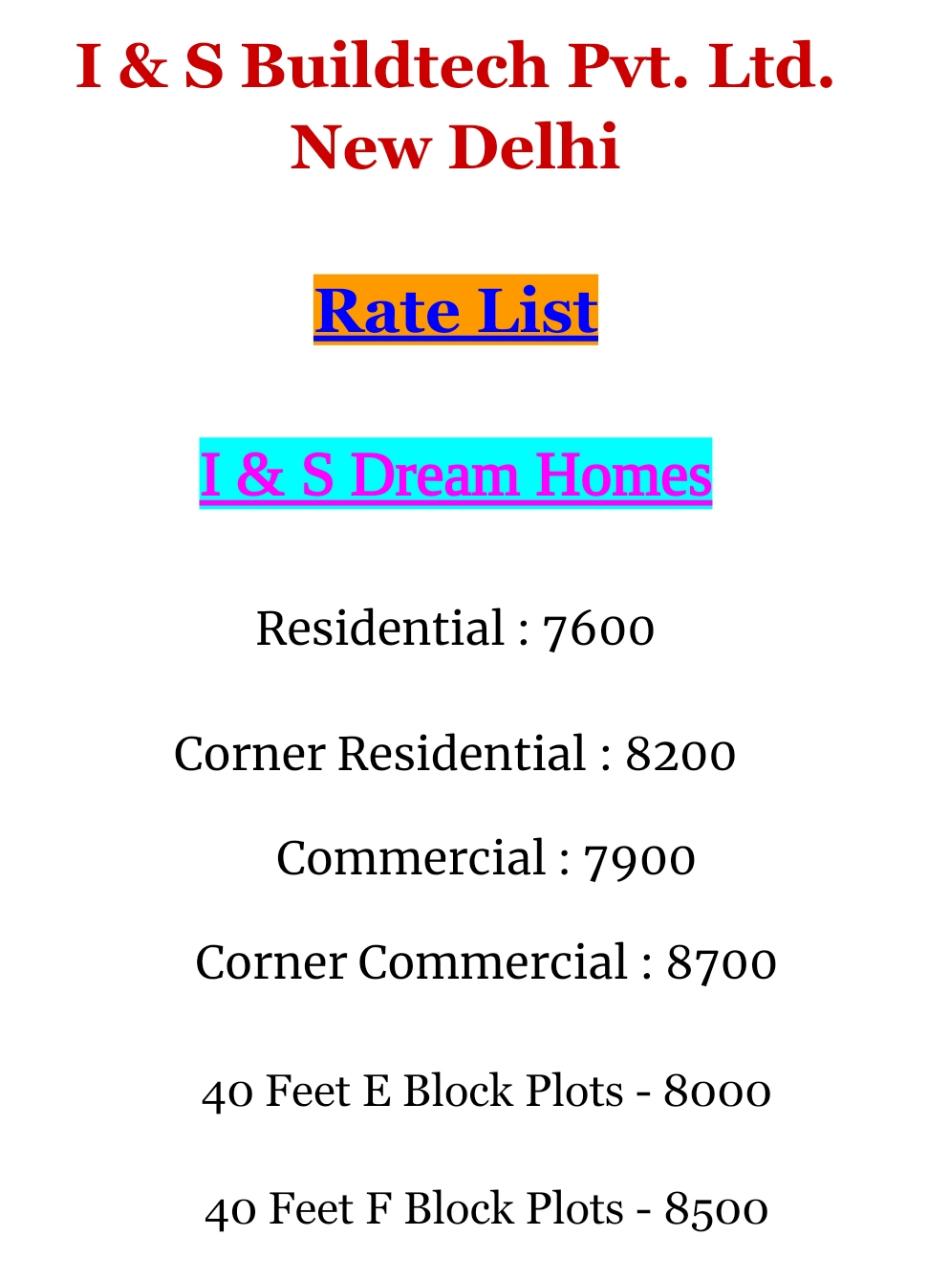 I and S Dream Homes | Jewer | Yamuna expressway