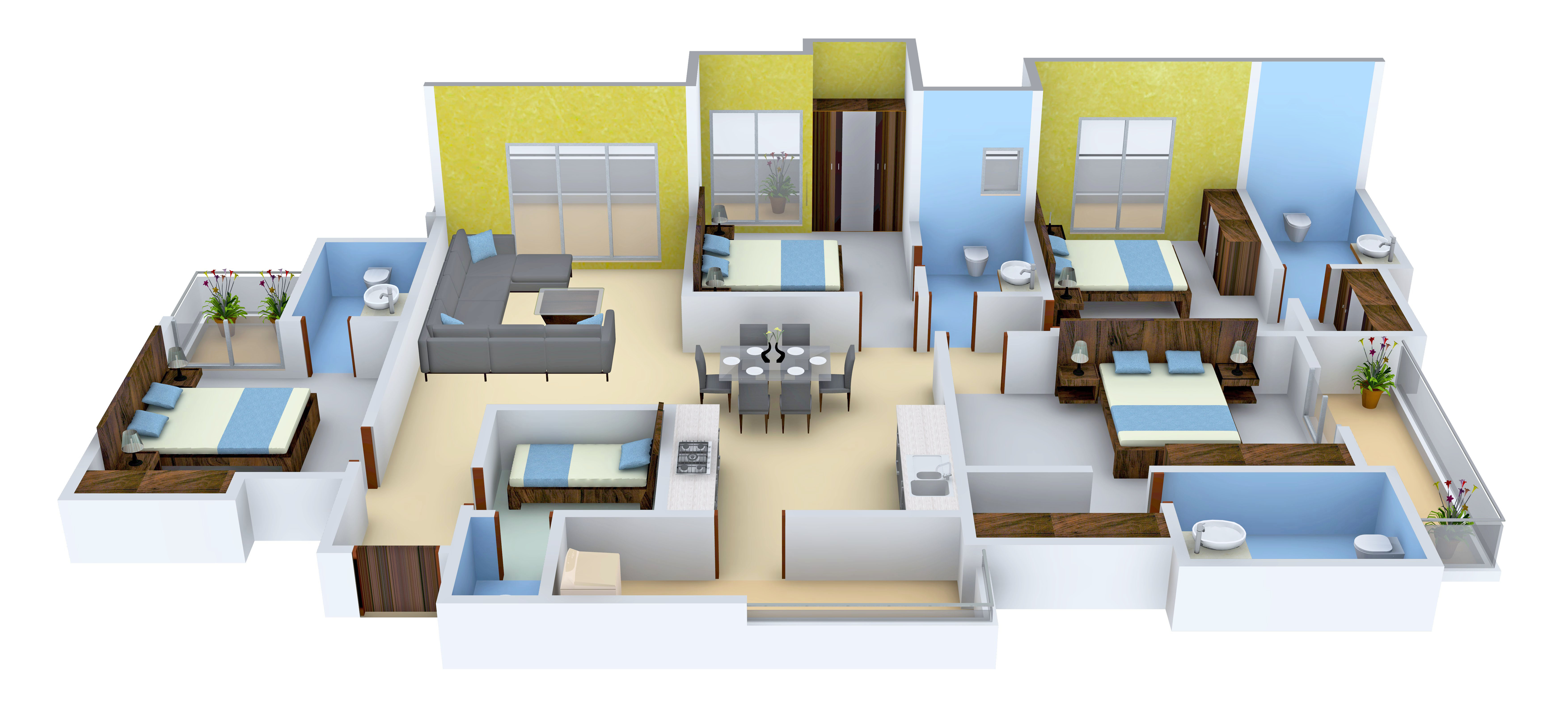 3-bhk apartment flat for sale in shanti-kunj delhi