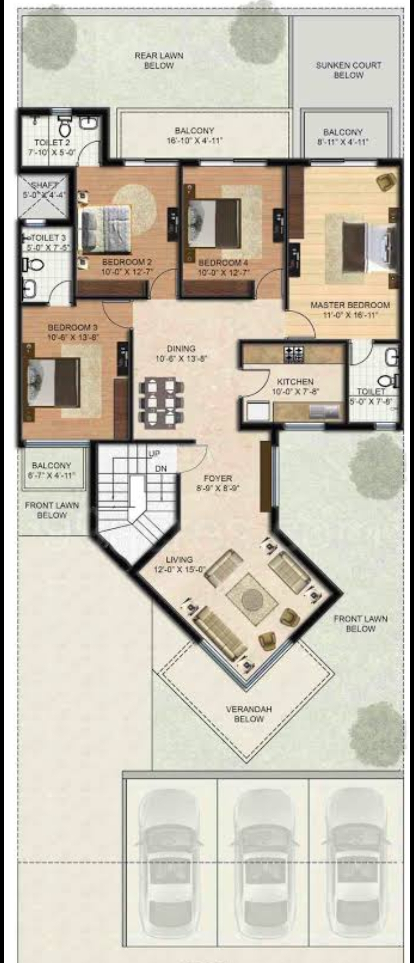 4 BHK Flat For Sale on1st floor of Astaire garden, Gurgaon