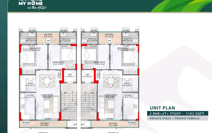 3 Bedroom Spacious Flat For Sale in M3M My Home, sector 79, Gurgaon