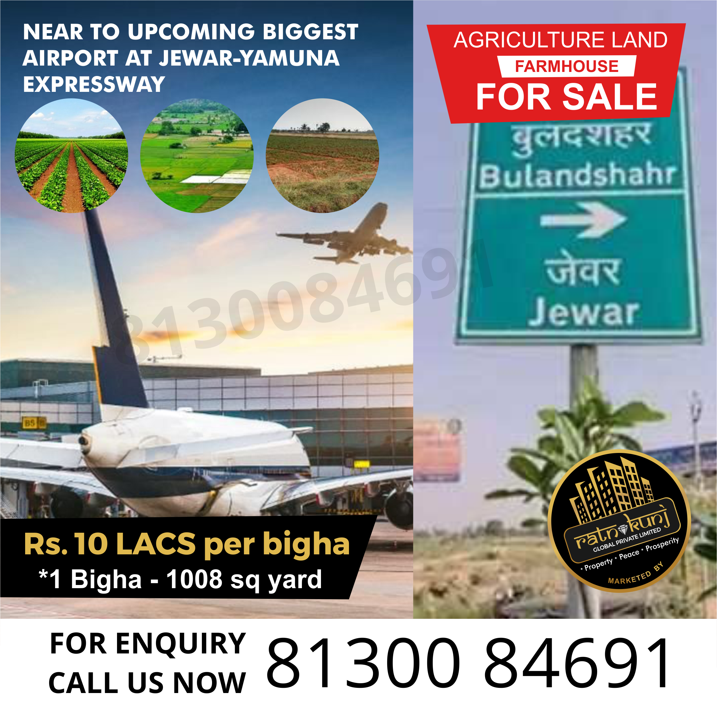 Agricultural Land for Sale in JEWAR