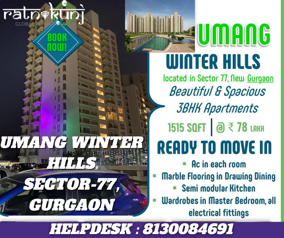 Umang Winter Hills | Sector-77, Gurgaon | ☎️8130084691