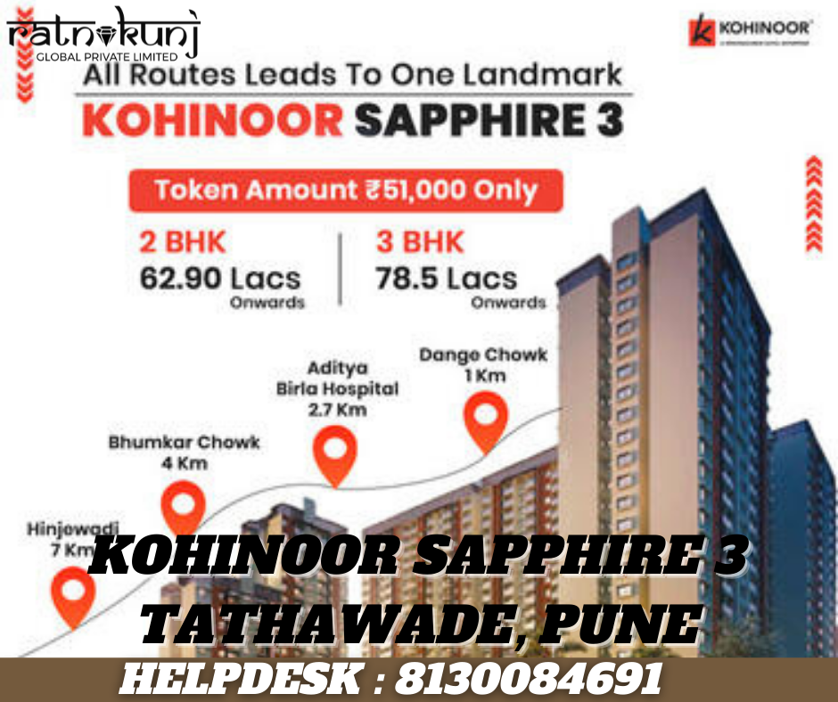 Kohinoor Sapphire 3 | Tathawade, Pune | ☎️8130084691