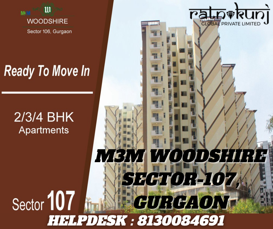 M3M Woodshire | Sector-107, Gurgaon | ☎️8130084691