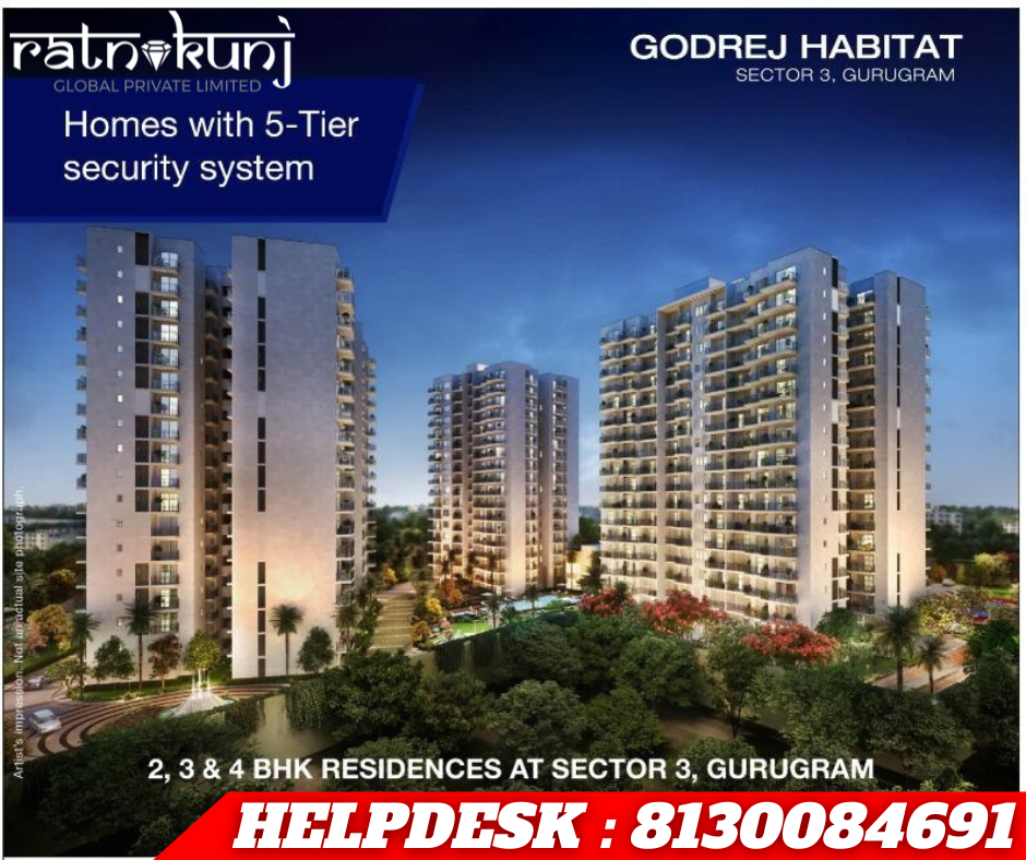 Godrej Habitat | Sector-3, Gurgaon  | ☎️8130084691