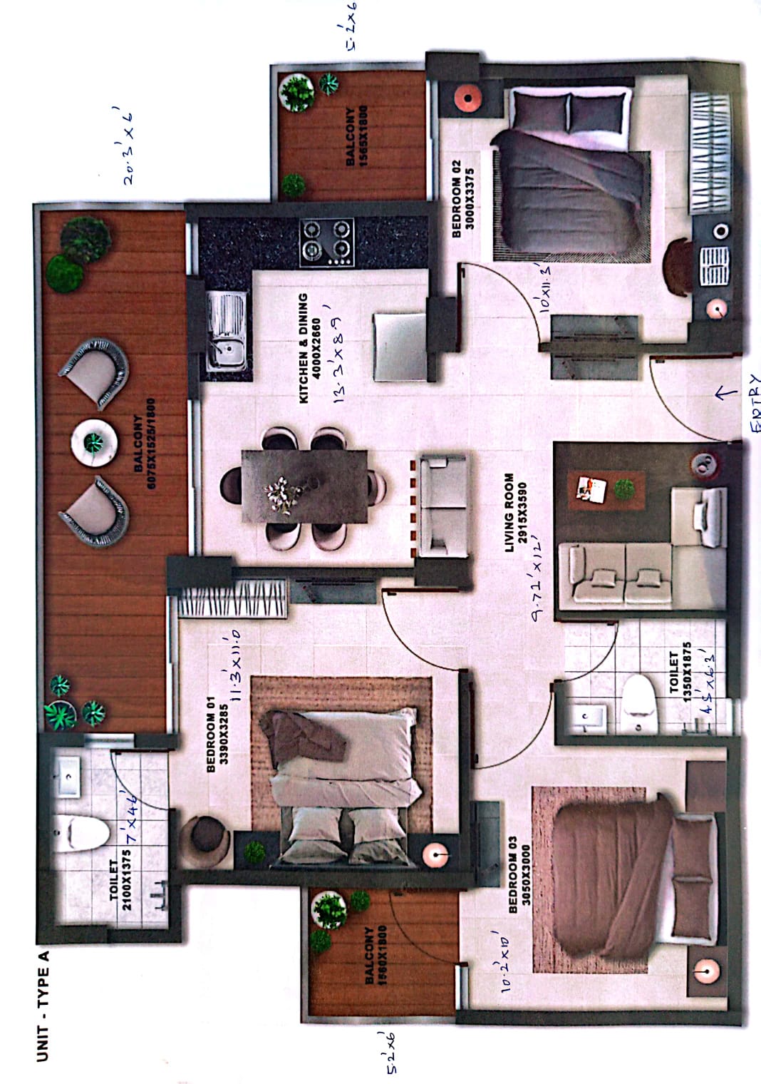 Book 3 BHK Flat under Affordable housing