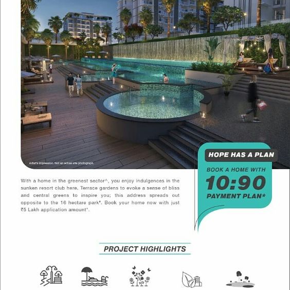 3 BHK ultra Luxurious resort Style Apartment in Godrej Palm Retreat Sector 150 Noida